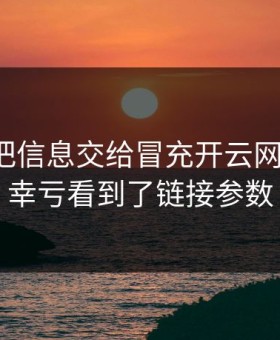 我差点把信息交给冒充开云网页的人，幸亏看到了链接参数