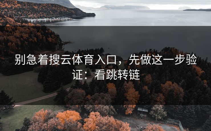别急着搜云体育入口，先做这一步验证：看跳转链